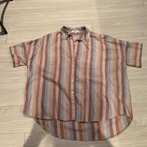 Madewell button down strip shirt medium M